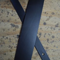 Black 2.5″ Leather Guitar Strap