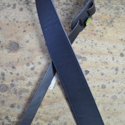 2.5″ Sueded Black Solid Hide Leather Guitar Strap