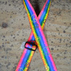 Peace Rainbow Printed Webbing Guitar Strap