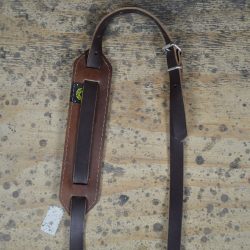 Brown Vintage Style Suede Backed Leather Guitar Strap