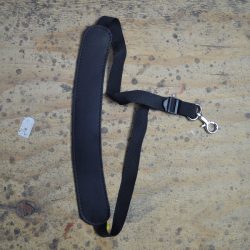 Black Leather Saxophone Strap