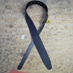 2.5″ Sueded Black Soft Leather Guitar Strap