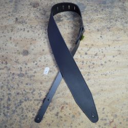 3.5″ Sueded Black Soft Leather Guitar Strap