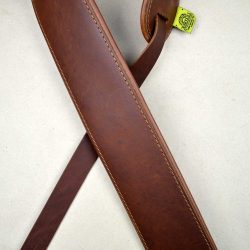 3.0″ Padded Upholstery Leather Guitar Strap Brown & Tan