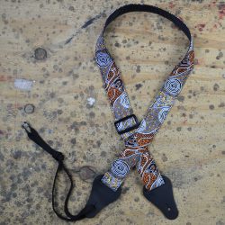 Aboriginal Art Rag Ukulele Strap – Bush Camp