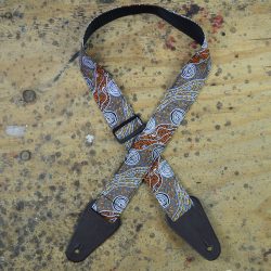 Aboriginal Art Guitar Strap – Bush Camp