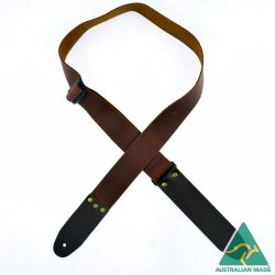 2″ Brown Soft Leather Slide Adjustable Guitar Strap Extra Long