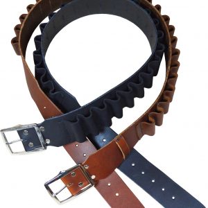 12G & 20G Cartridge Belt – Heavy Weight Leather with a Boot Leather Retainer