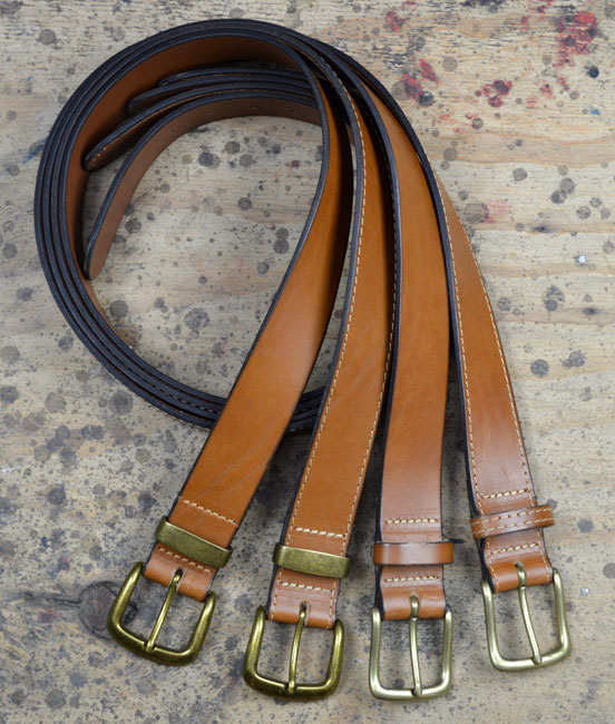 Handcrafted Brown Leather Belt - Colonial Leather