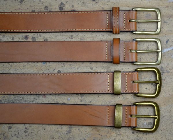 Handcrafted Tan Leather Belt - Colonial Leather
