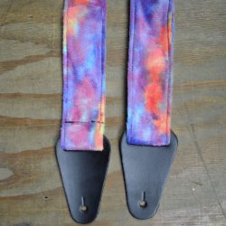 Multi Coloured Faux Fur Guitar Strap