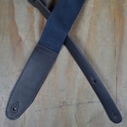 2.5″ Leather & Cotton Webbing Guitar Strap