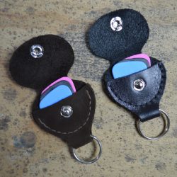 Coin/ Pick Pouch Leather Keyring