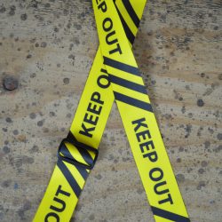 Keep Out Printed Webbing Guitar Strap