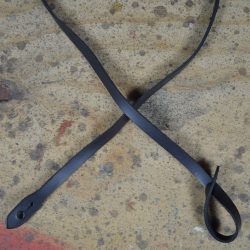 Black Leather Mandolin Strap