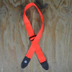 Red Webbing Guitar Strap