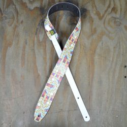Printed Jesus and Mary Microfiber Leather Guitar Strap