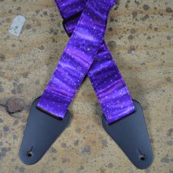 Purple Stars Rag Guitar Strap