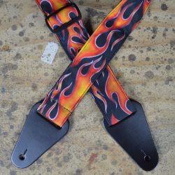Wheels On Fire Rag Guitar Strap
