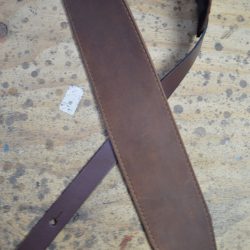 3.5″ Sueded Brown Soft Leather Guitar Strap