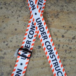 Under Construction Printed Webbing Guitar Strap