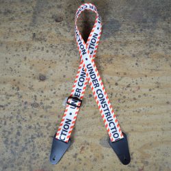 Under Construction Printed Webbing Guitar Strap