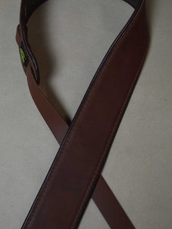 2.5″ Padded Upholstery Leather Guitar Strap Tan & Brown