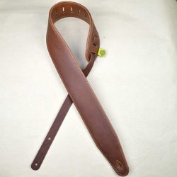 3.0″ Padded Upholstery Leather Guitar Strap Brown & Tan