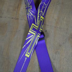 Purple Cross Printed 50mm Webbing Guitar Strap