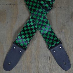 Green & Black Checker Guitar Strap