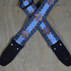 Blue Jacquard 50mm Webbing Guitar Strap