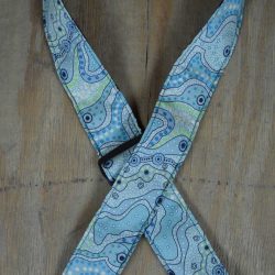Aboriginal Art Guitar Strap – Aqua