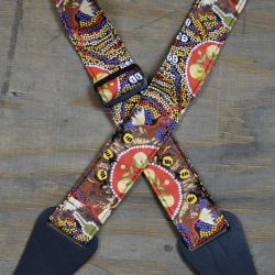 Aboriginal Art Guitar Strap – Beetles