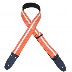 Stripe Rag Guitar Strap – Orange with a White Stripe