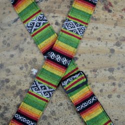 Lime Rasta Rag Guitar Strap