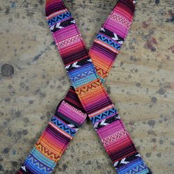 Pink Rasta Rag Guitar Strap