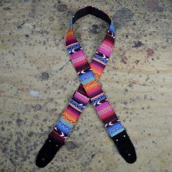 Pink Rasta Rag Guitar Strap