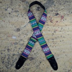 Purple Rasta Rag Guitar Strap