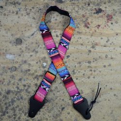 Pink Rasta Rag Ukulele Strap