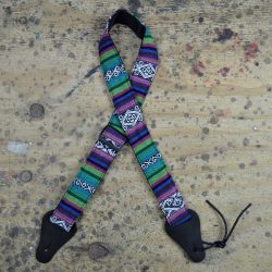Purple Rasta Rag Ukulele Strap