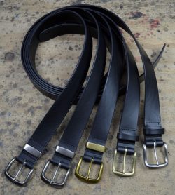 Handcrafted Black Leather Belt