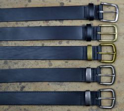 Handcrafted Black Leather Belt