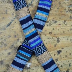 Aqua Rasta Rag Ukulele Strap