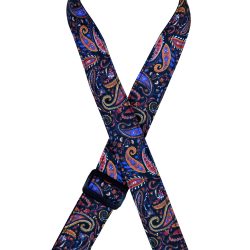 Multi-Coloured Paisley Rag Ukulele Strap