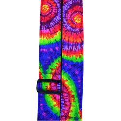 Multi-Coloured Tie Dye Rag Guitar Strap