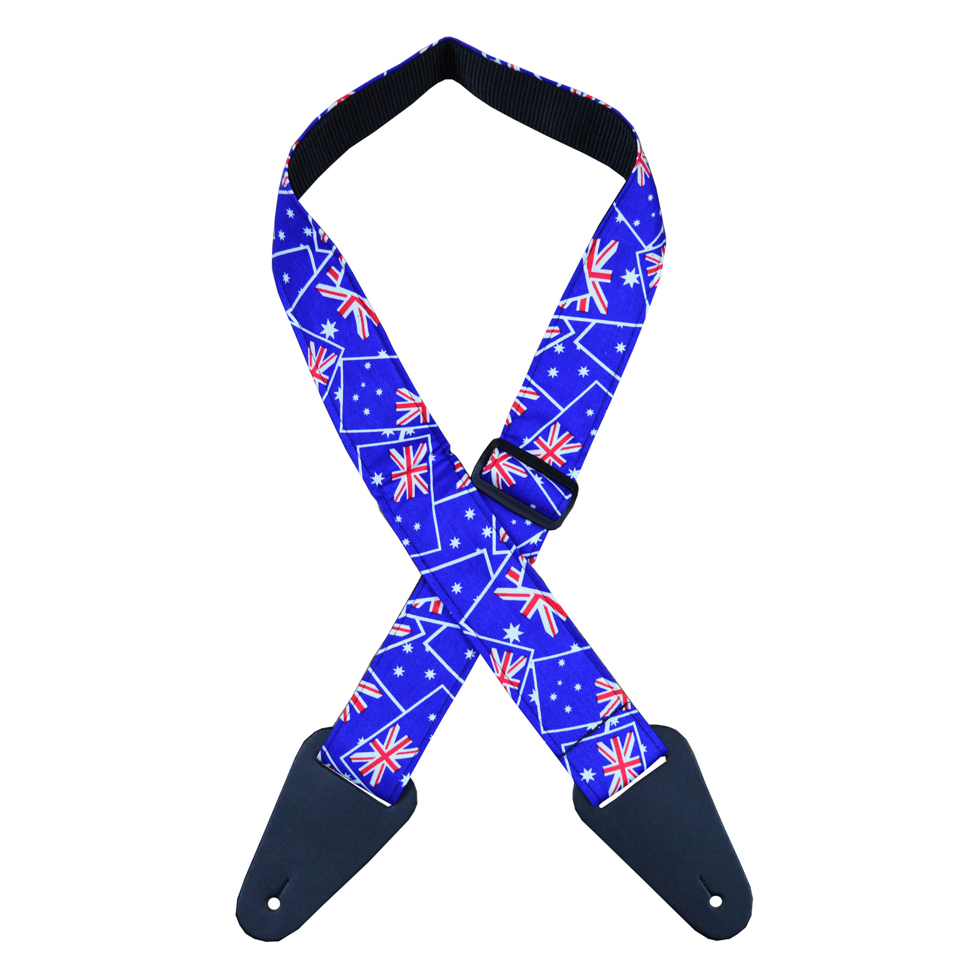Australian Flag Rag Guitar Strap Colonial Leather
