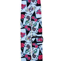 Rose & Cards Rag Guitar Strap