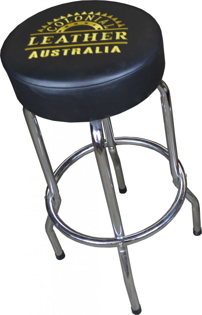 Genuine Leather Upholstered Small Guitar Stool Colonial Leather