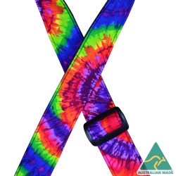 Multi-Coloured Tie Dye Rag Ukulele Strap