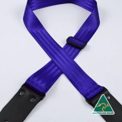 Purple Herringbone seat belt webbing 50mm guitar strap. SAH-PU